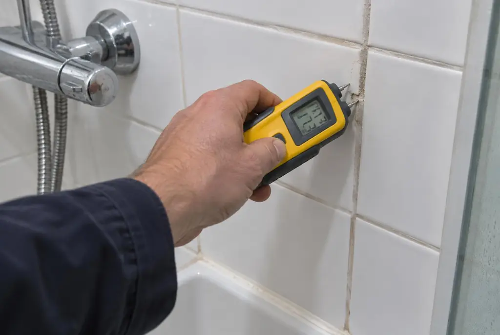 Lekdetectie Drunen – vochtmeter op badkamertegels bij de douche